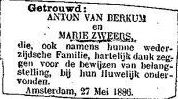 Klik voor foto in apart venster anton_van_berkum_en_marie_zweers_huwelijksadvertentie.jpg