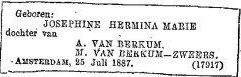 Klik voor foto in apart venster geboorteadvertentie_josephina_hermina_marie_van_berkum.jpg
