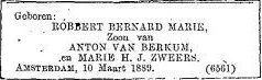Klik voor foto in apart venster geboorteadvertentie_robbert_bernard_marie_van_berkum.jpg