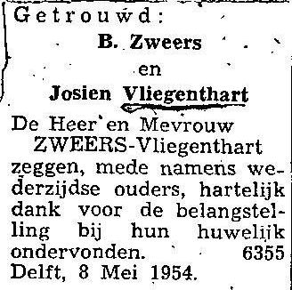 Klik voor foto in apart venster huwelijksadvertentie_bernard_zweers_en_johanna_josina_vliegenthart.jpg